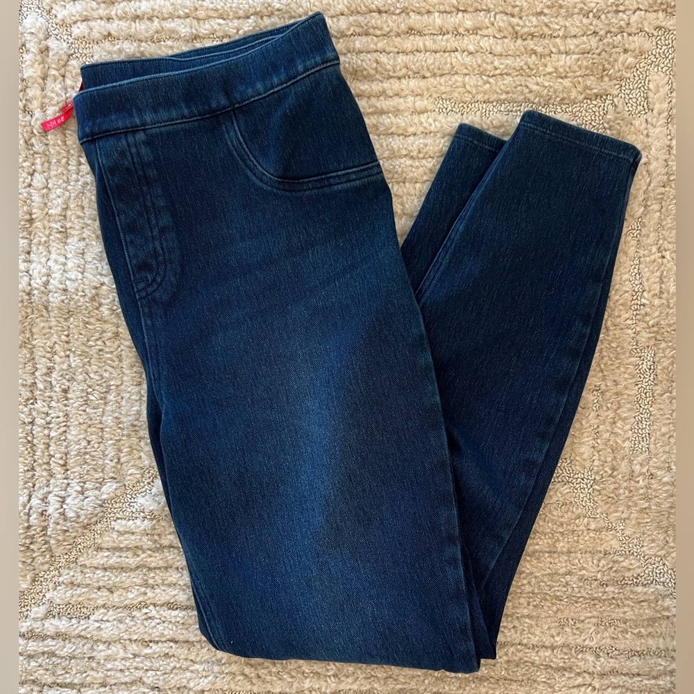 SPANX Jean Ish Ankle Leggings in Twilight Rinse Size Regular XL